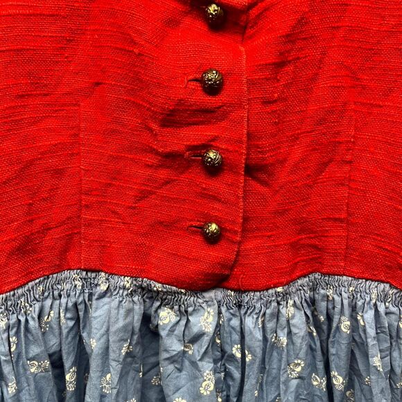 Vintage Salzburg-Wien Dress Womens 12 Traditional Folk Classic Button Austria - Picture 5 of 10